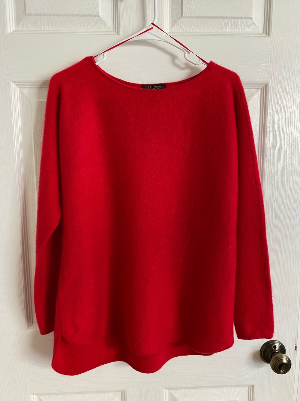 Charter Club Luxury 100% Cashmere Red Boatneck Sweater | Size PL